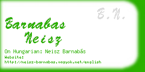 barnabas neisz business card